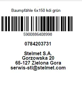 Baumpfahl 150 cm, Ø 6 cm, kesseldruckimprägniert