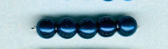 Glorex Wachs Perlen 6 mm 60 Stück, marine