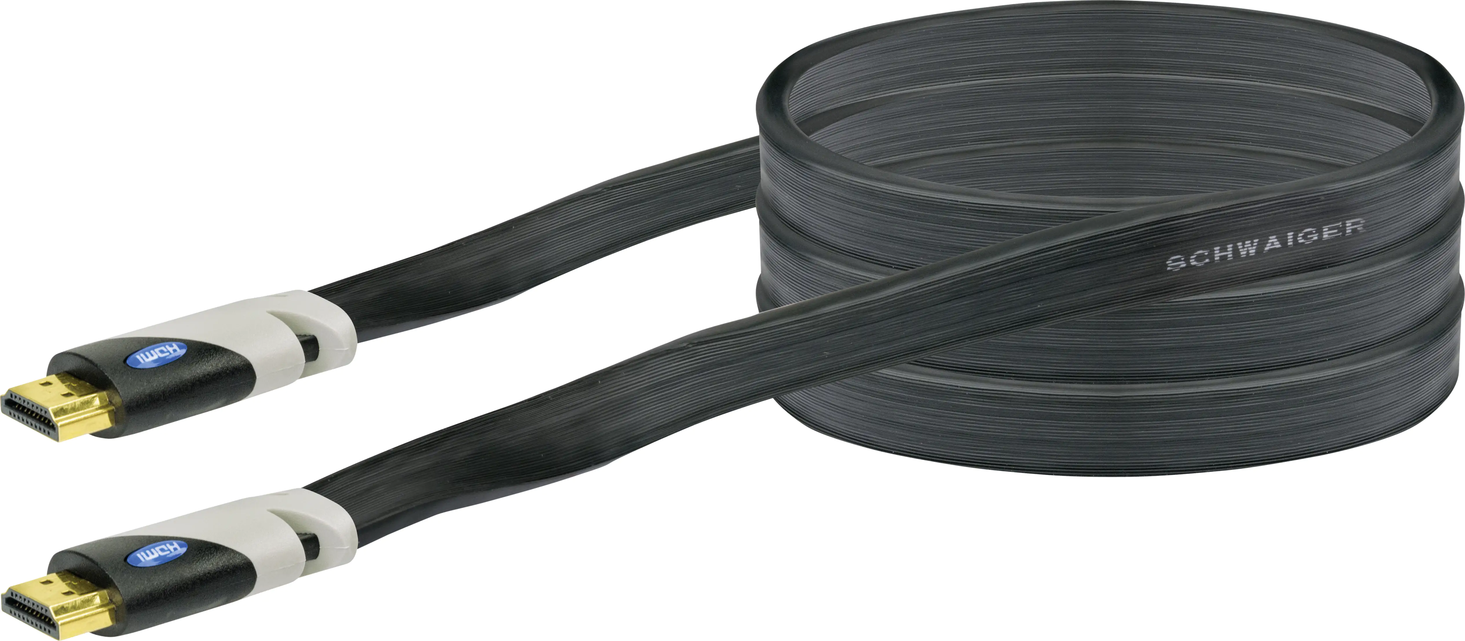 Schwaiger HDMI® Anschlusskabel HDMF15 533 flach schwarz, 1,5m, 2x HDMI