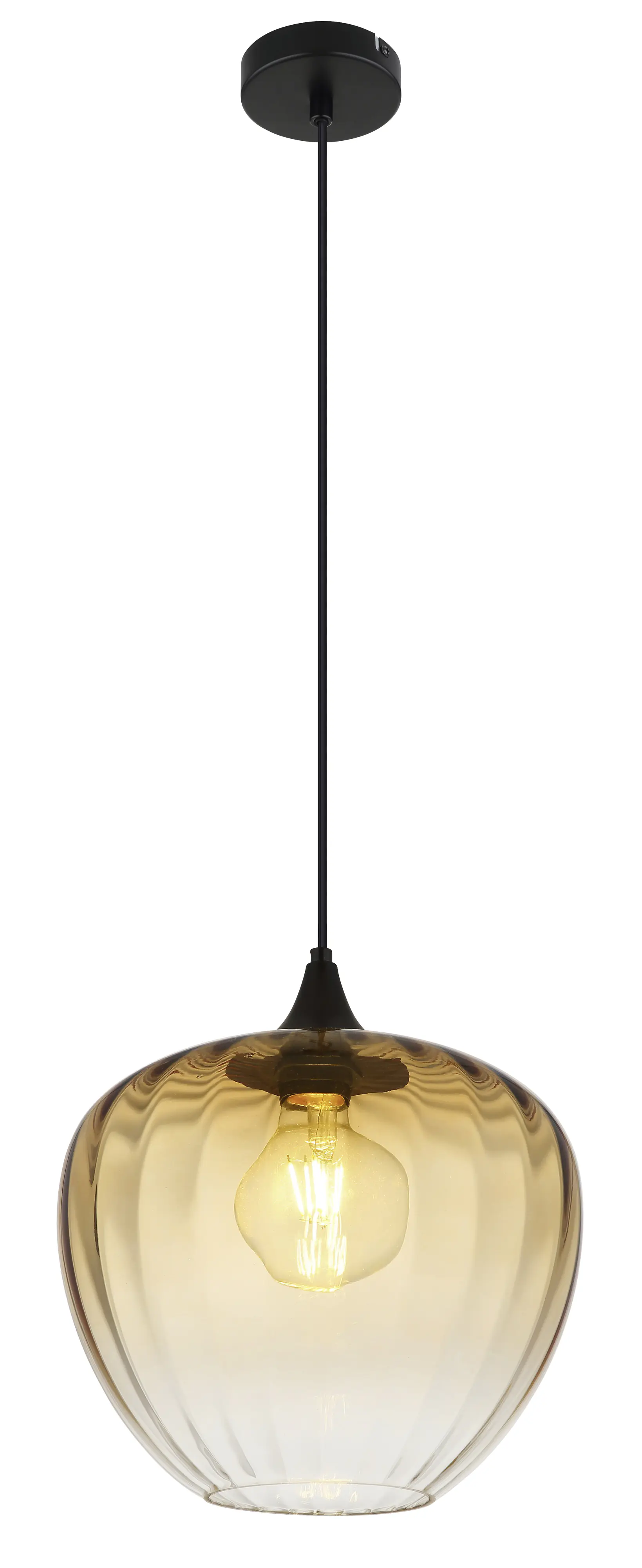 Globo Hängeleuchte Sander 29 x 120 cm (Ø x H) gelb matt