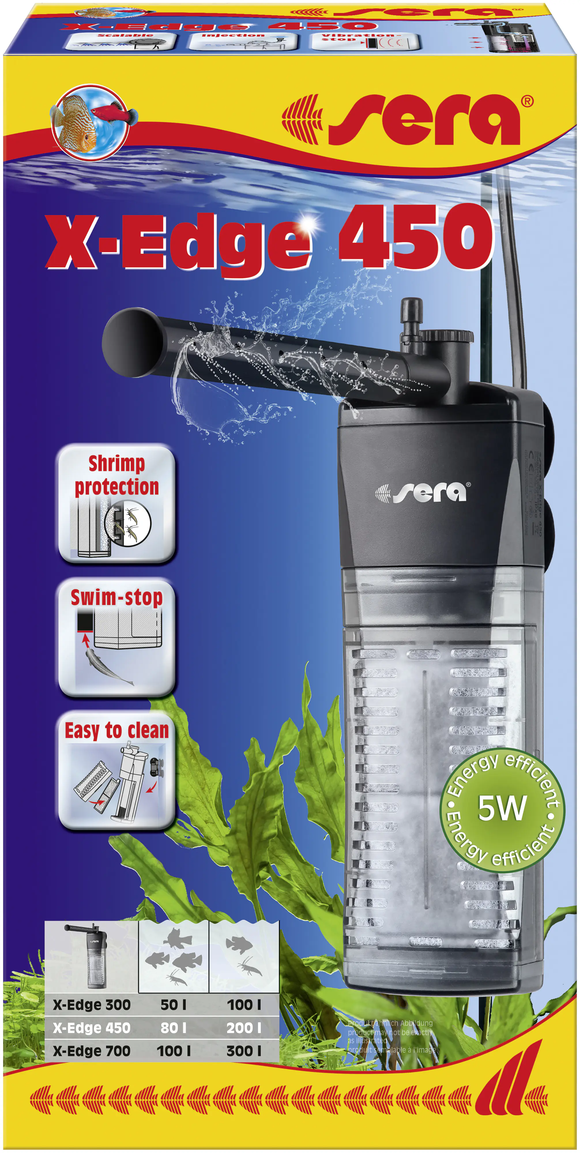 Sera Aquarium-Eckfilter X-Edge 450 für Aquarien bis 200 L