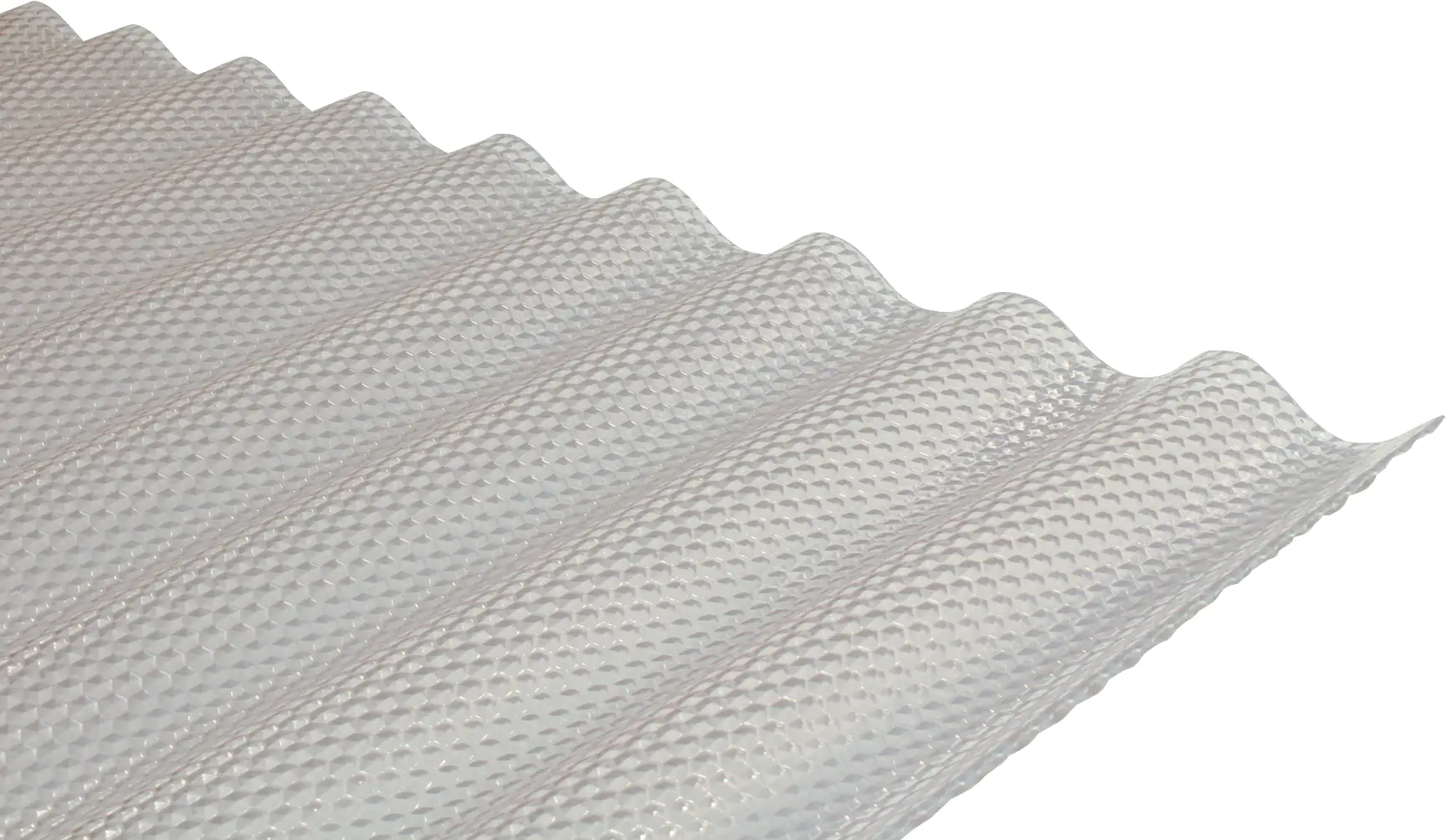 Gutta PVC-Wellplatte Prisma Sinus 76/18 200 x 90 cm 2,5 mm klar