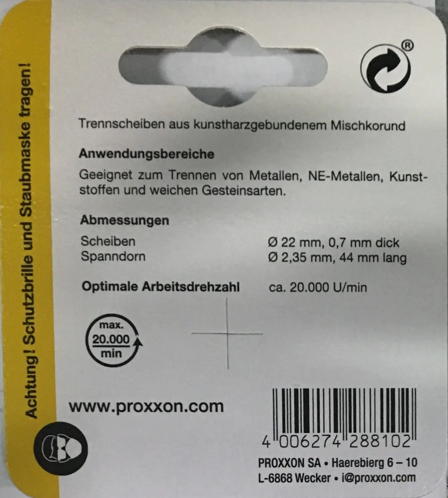 Proxxon Micromot Trennscheiben Ø 22 mm