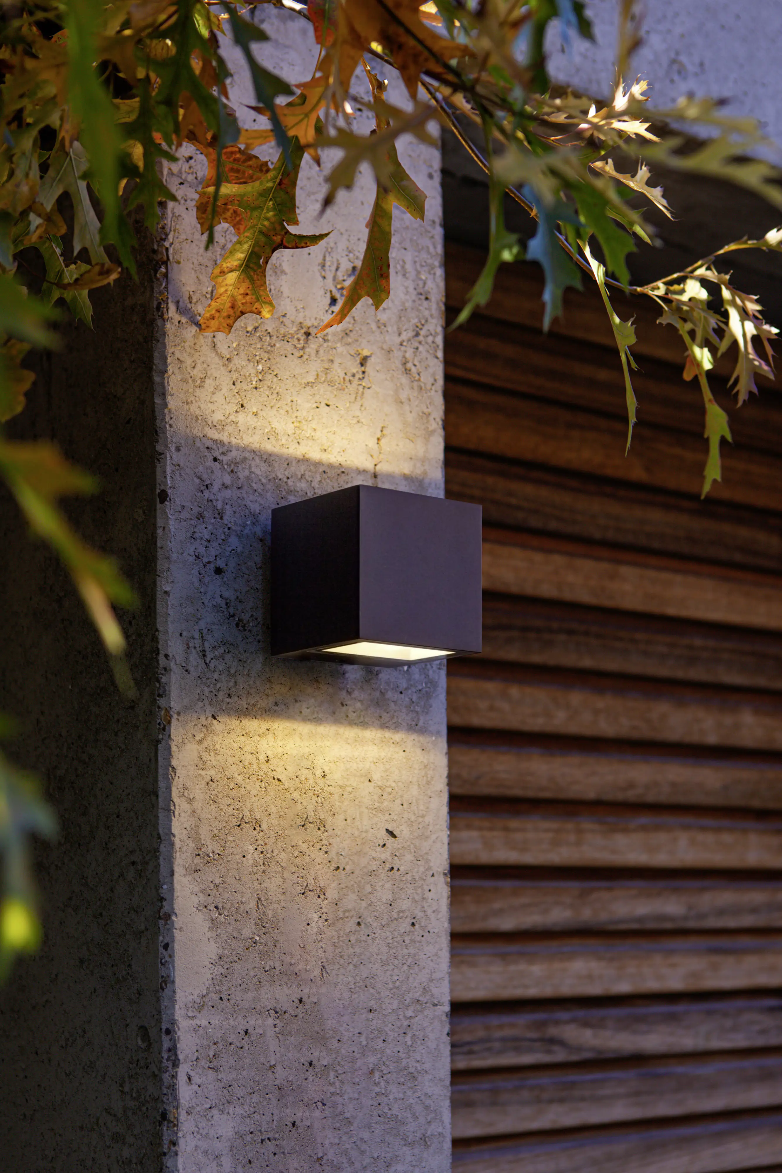 Lutec LED Außenwandleuchte Gemini anthrazit Up- & Downlight