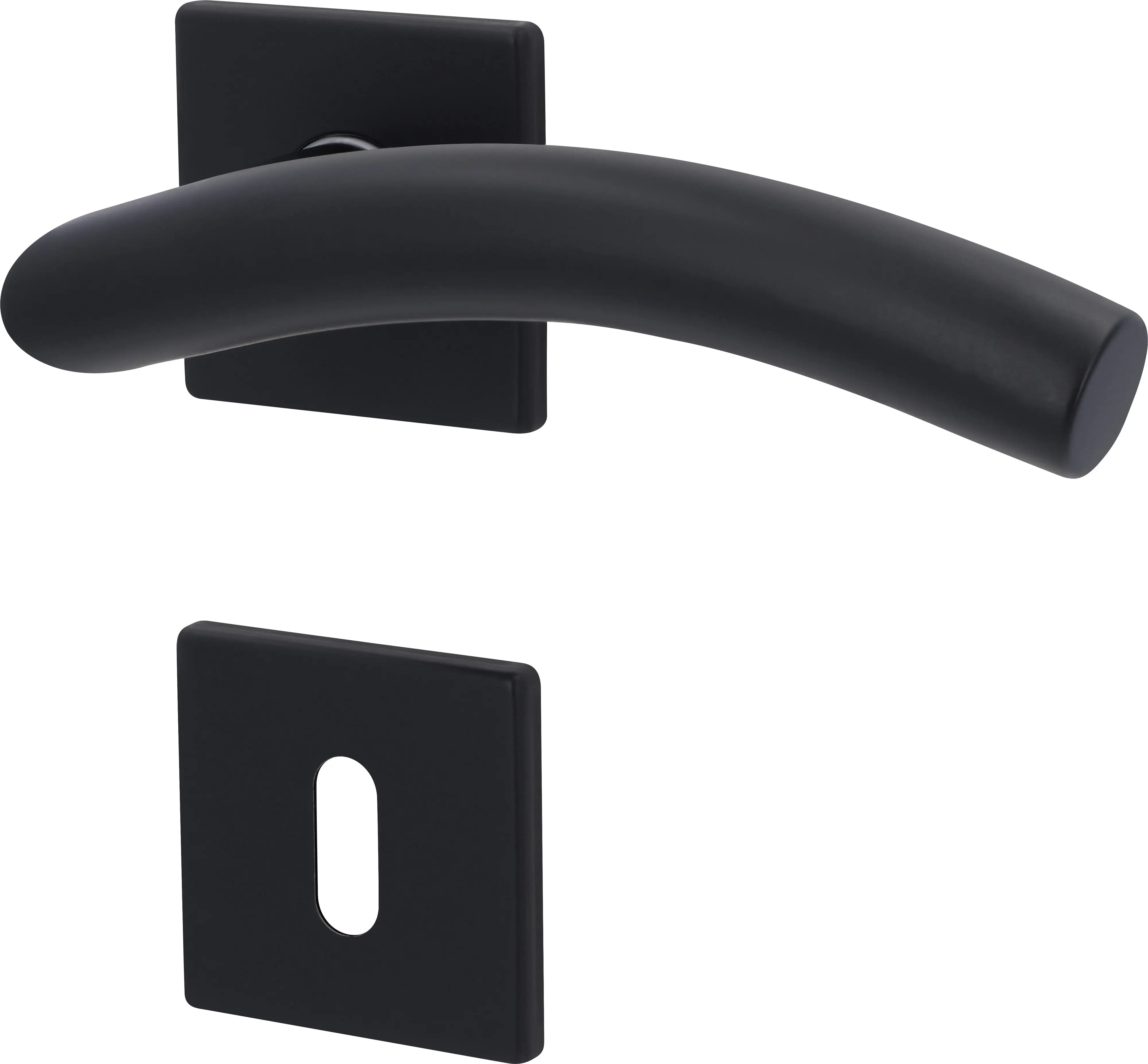 Alpertec Rosettengarnitur Mauritius BB Edelstahl schwarz matt 5 x 5 cm