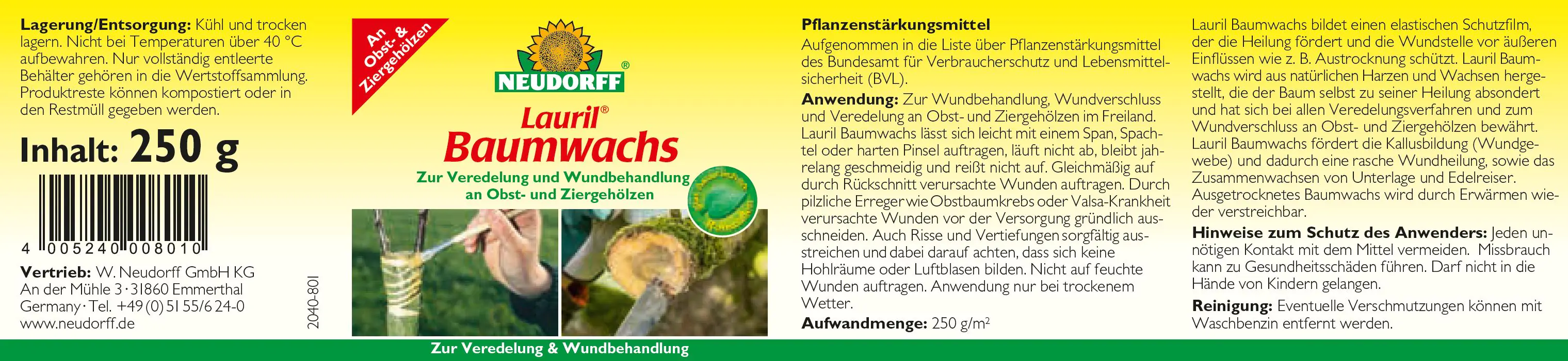 Lauril Baumwachs 250 g