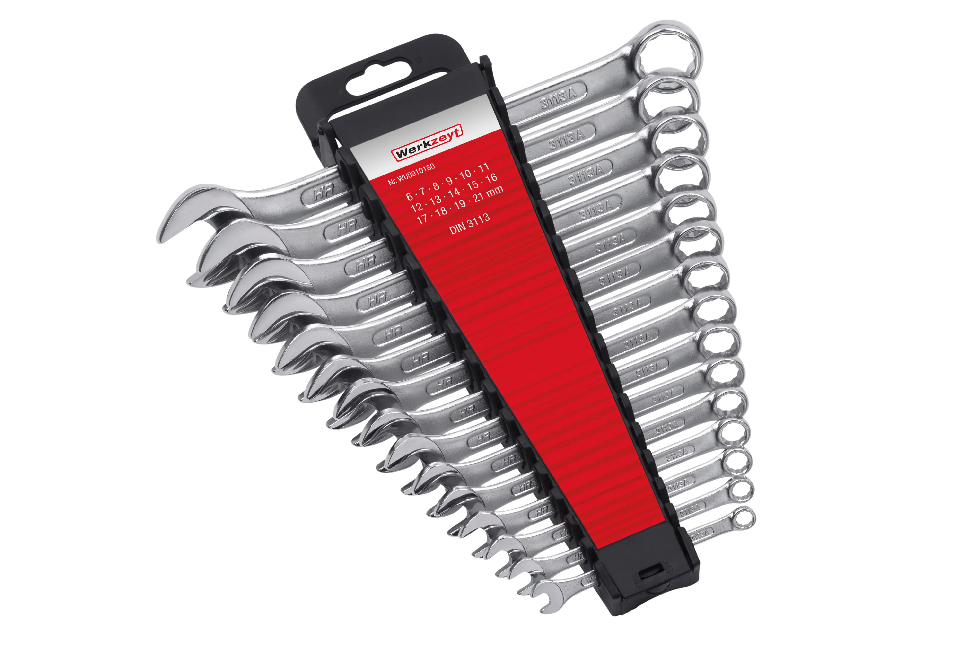 WERKZEYT Gabelringschlüssel-Set Chrome-Vanidium-Stahl 6-21 mm 15-teilig