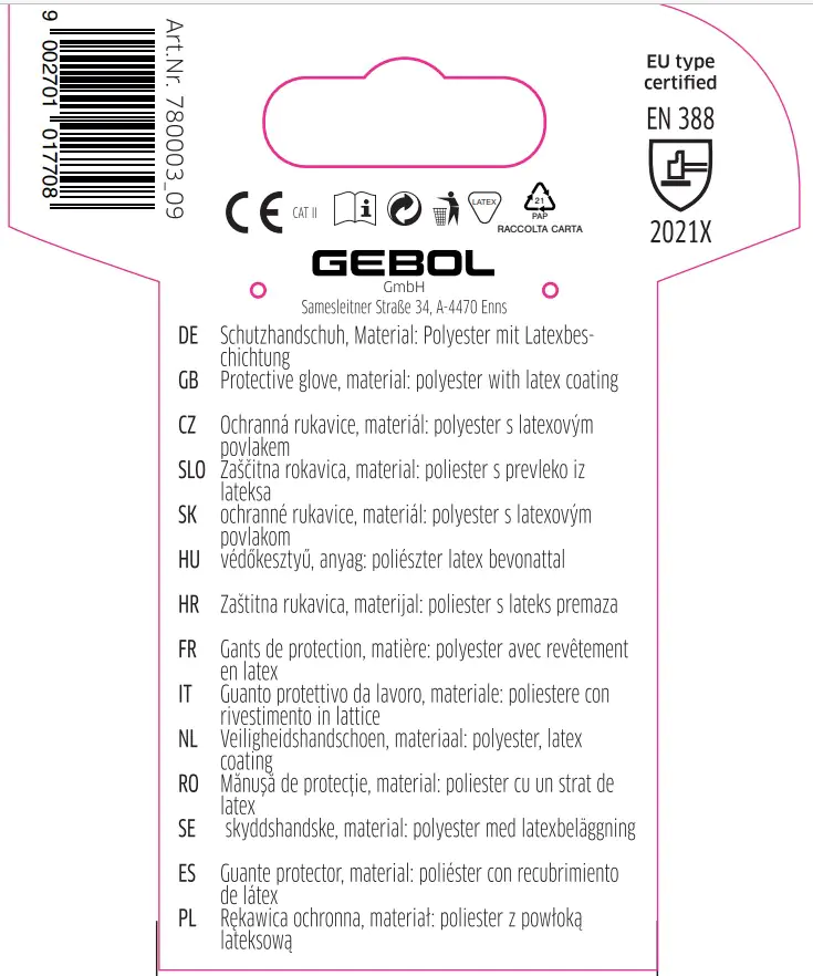 Gebol Handschuh Salvia  