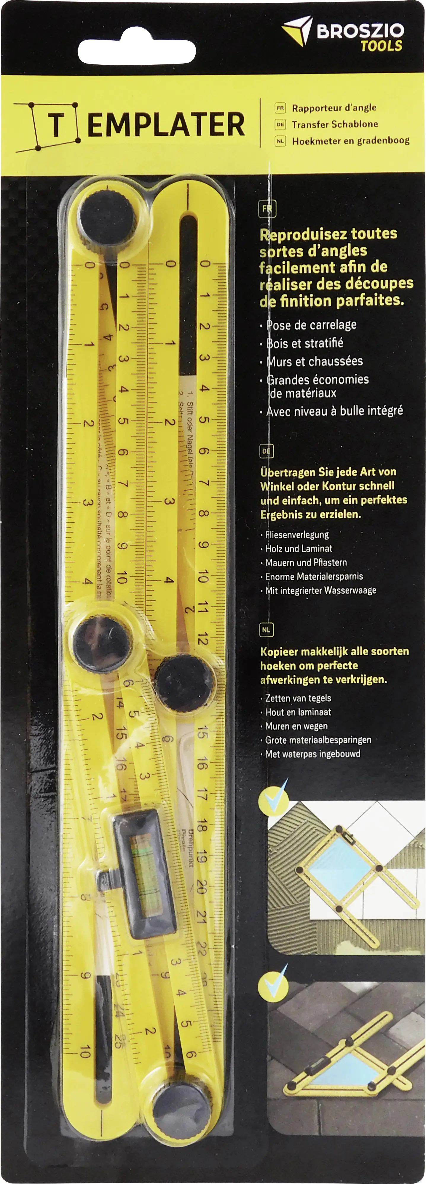 Universalschablone Templater mit Wasserwaage