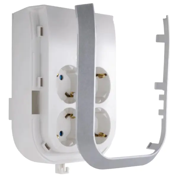REV Multi-Power Steckdosenerweiterung 4-fach weiß, mit Abstandshalter