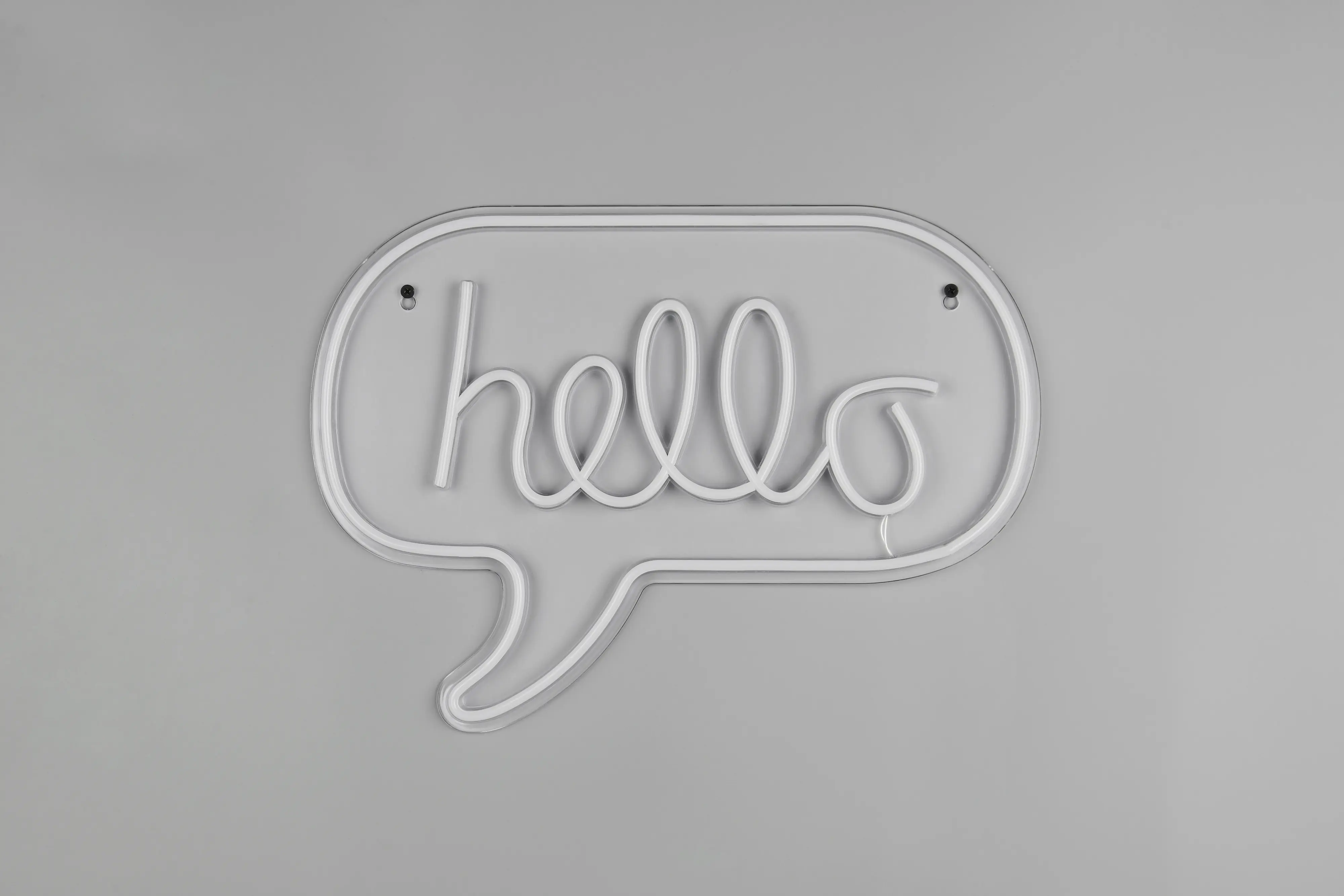 Reality LED Wandleuchte Hello 43 x 31 cm warmweiß transparent