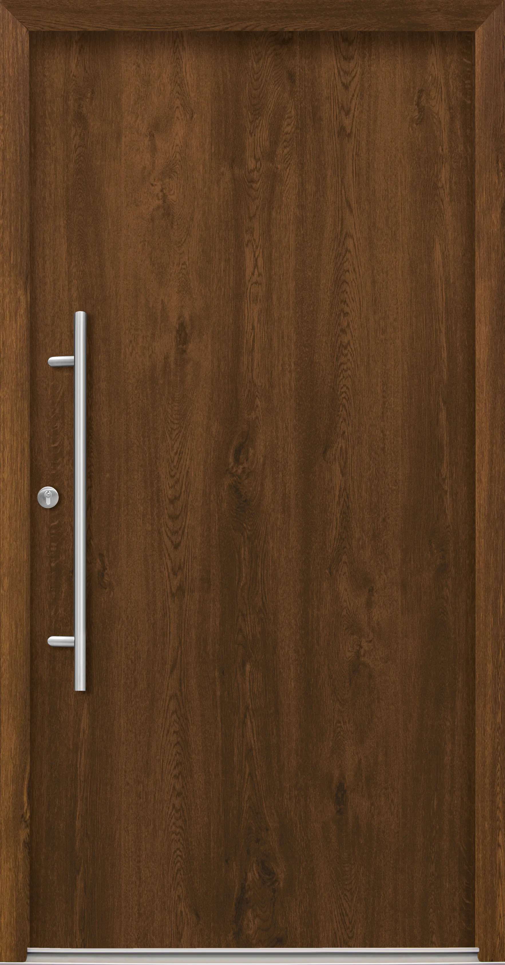 Splendoor Haustür Passivedoor Premium B05 Nussbaum DIN Links 100 x 210 cm