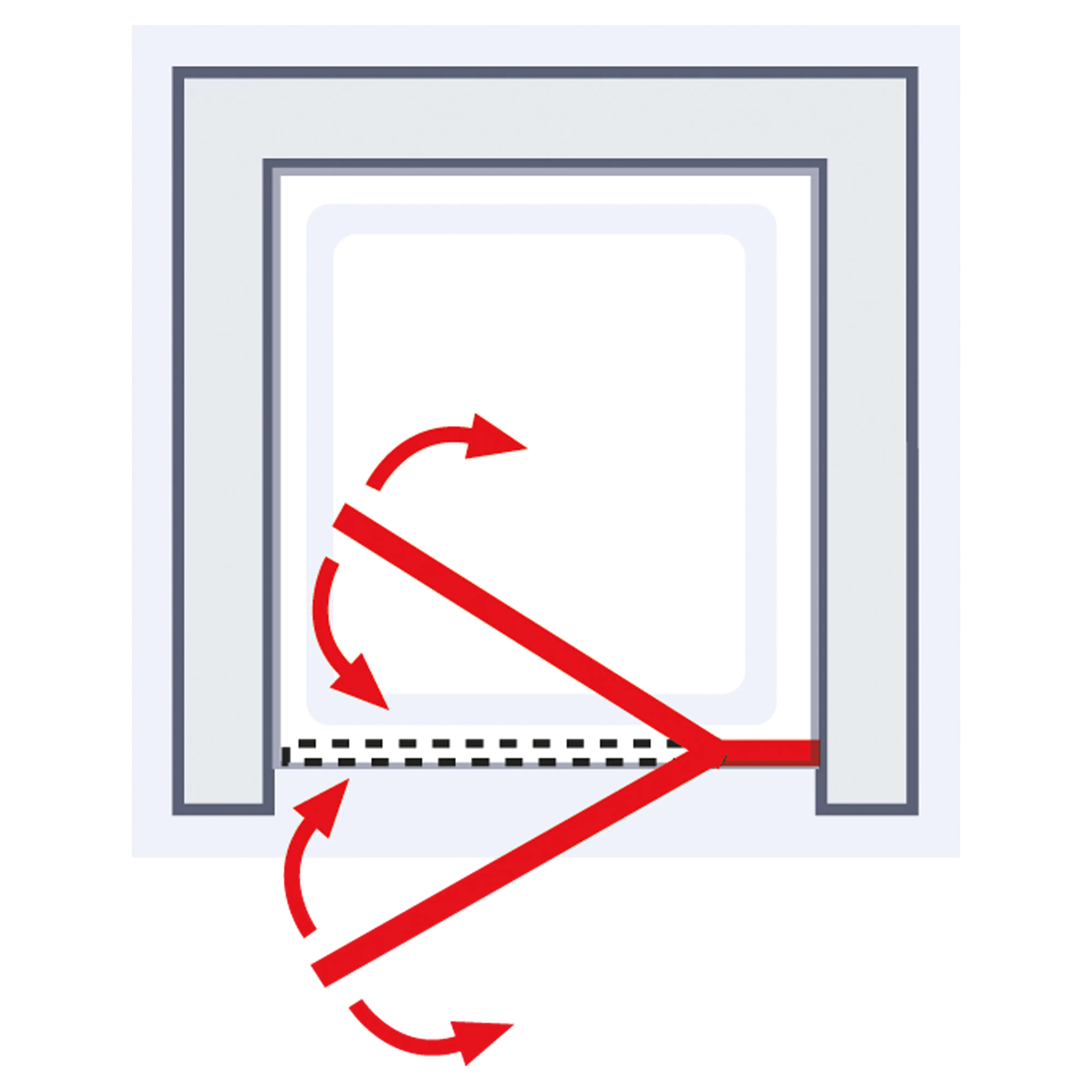 Schulte Nische Drehtür pendelbar 90 x 200 cm Toura