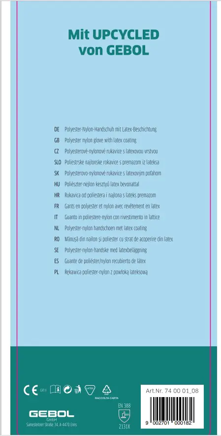 Gebol Handschuh Upcycled Strong dunkelgrün  