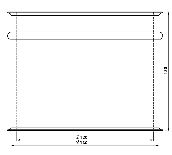 FireFix Wandfutter Ø 120 mm, doppelt