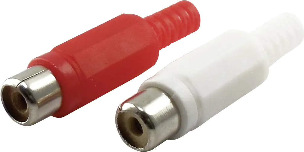 Schwaiger Cinch Buchsen Set CIK8122 533 2 Stück rot / weiß, 1x rote Cinch Buchse / 1x weiße Cinch Bu