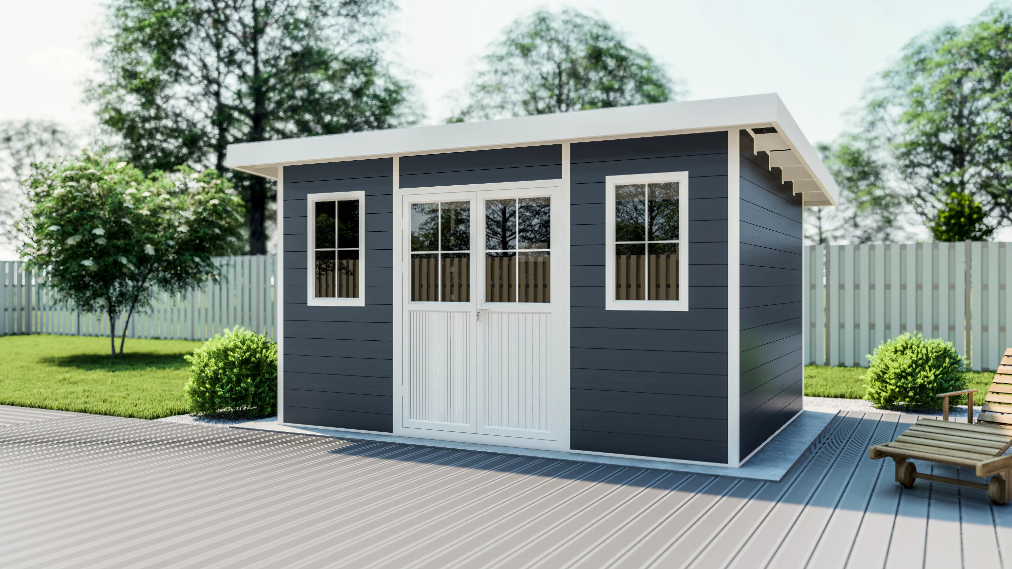 elephant WPC Gartenhaus 434 x 344 cm anthrazit