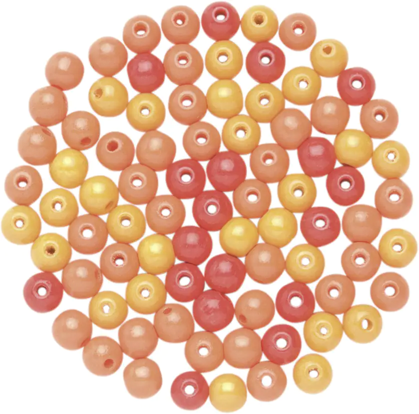 Glorex Holzperle orange-mix 15 mm