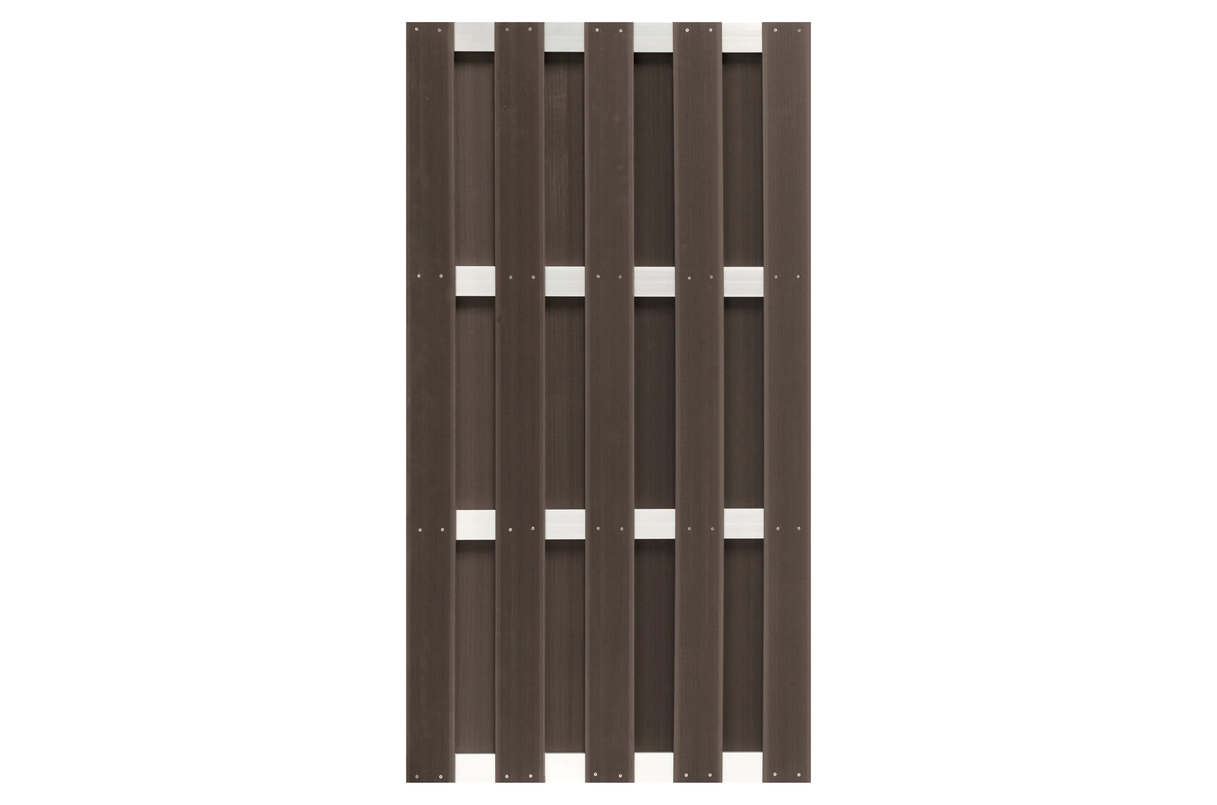 elephant WPC-Sichtschutzzaun Grace Line Schmalelement braun 90 x 180 cm