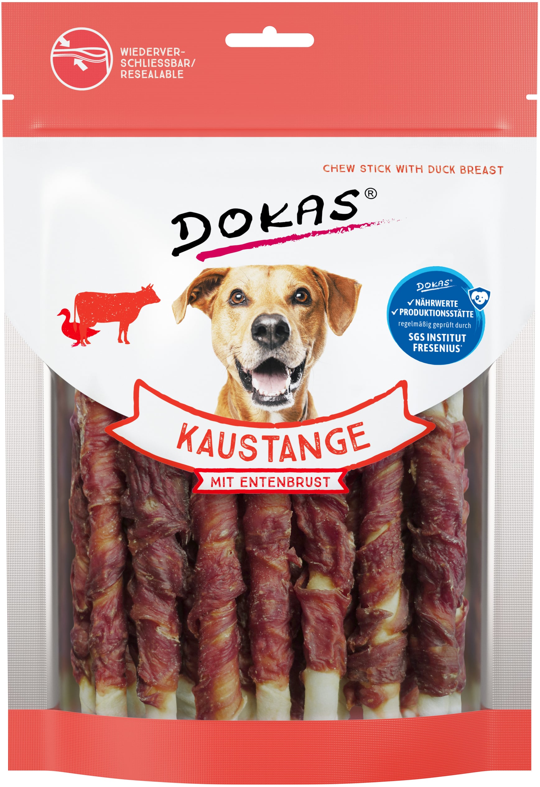 Dokas Hundesnack Kaustange mit Entenbrust 200 g