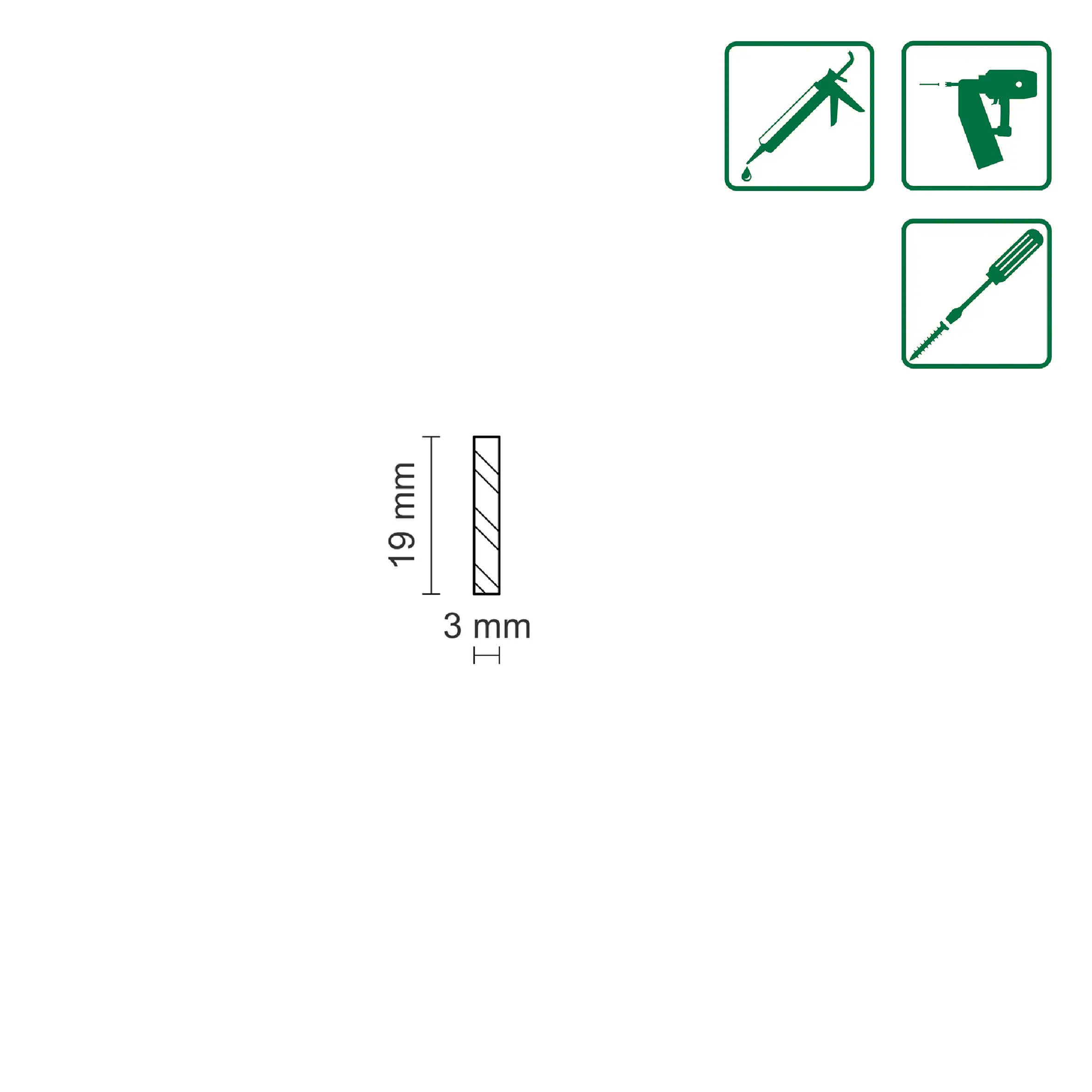 FN Neuhofer Flachleiste 95 cm 19 x 3 mm Buche