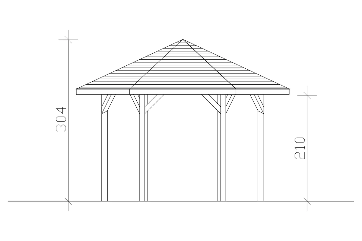 4018211007547_04 SKAN HOLZ Pavillon Nancy 2 Leimholz, lasiert in Weiß