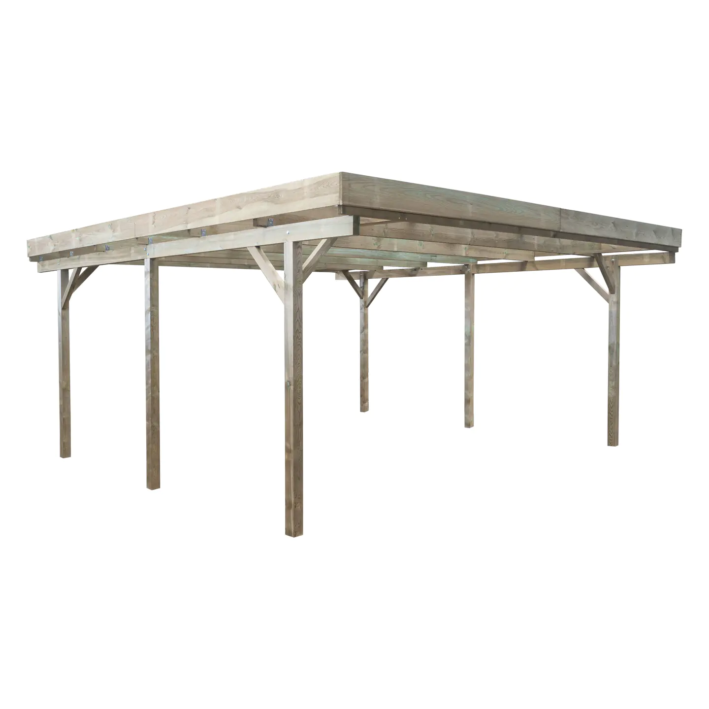 Doppelcarport 500 x 502 x 236 cm mit Flachdach