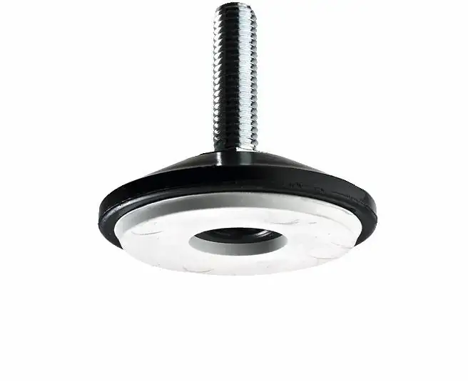 Hettich Möbelfuß mit Rutschstopp M8 x 50 mm Stahl/Kunststoff, 2 Stück