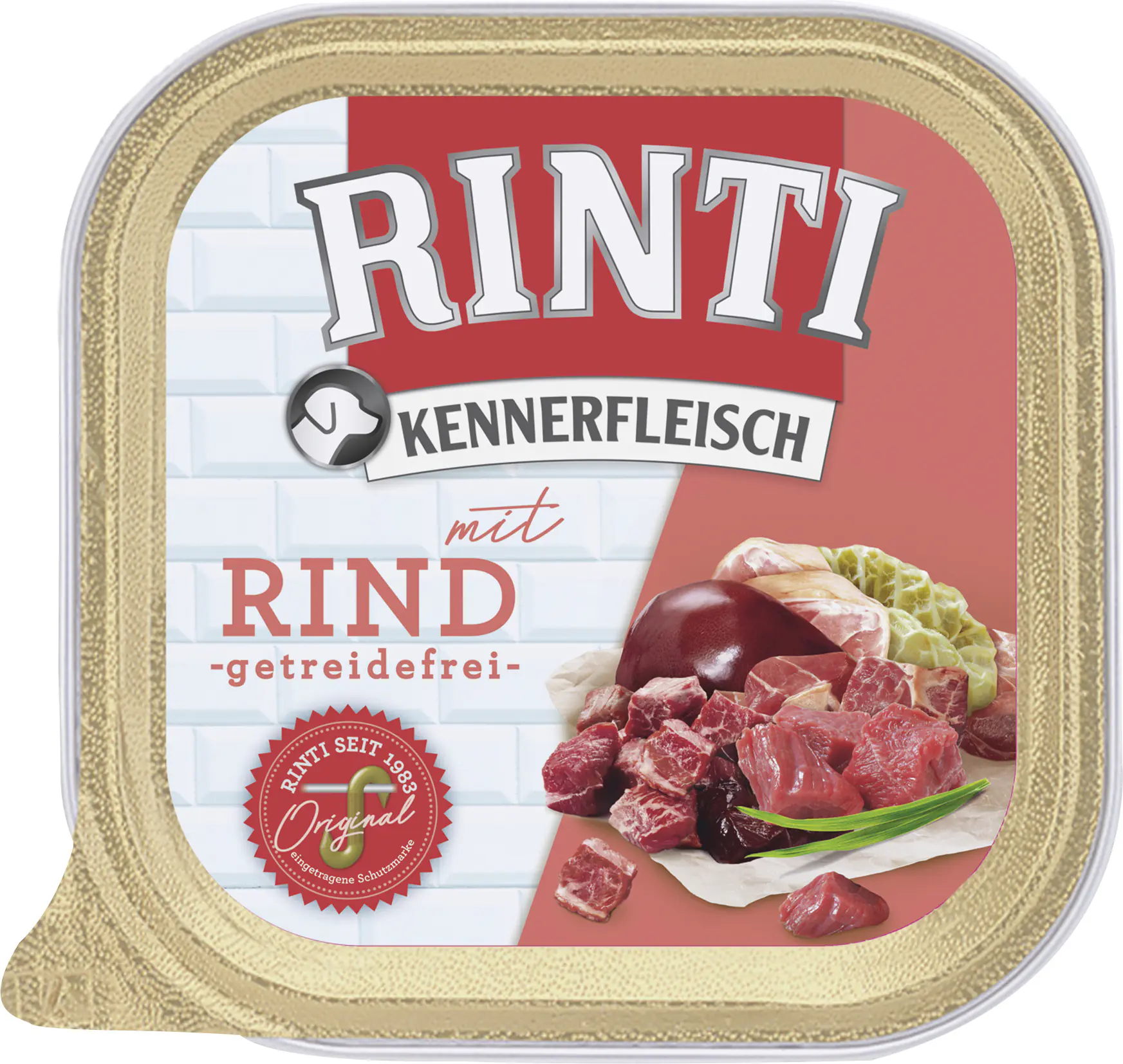 Rinti Kennerfleisch Hundenassfutter Adult getreidefrei 300 g Rind
