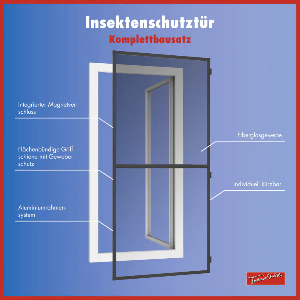 TrendLine Fliegenschutz-Tür 100 x 210 cm schwarz/anthrazit kürzbar TrendLine Fliegenschutz-Tür 100 x 210 cm schwarz/anthrazit kürzbar