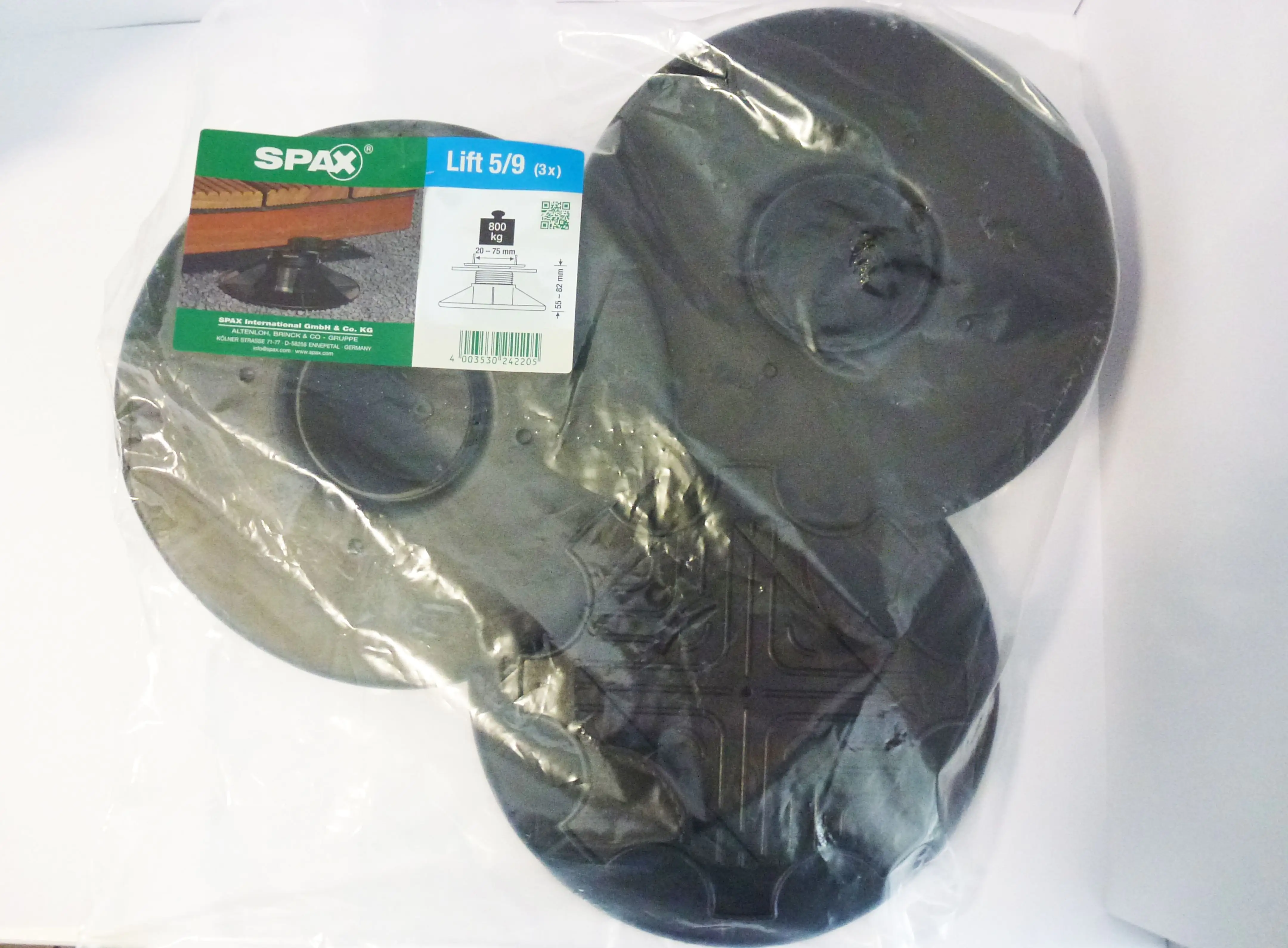 Spax Terassenträger Lift 5/9 Spax Terrassenträger Lift 5/9 55 - 82 mm, 3 Stück