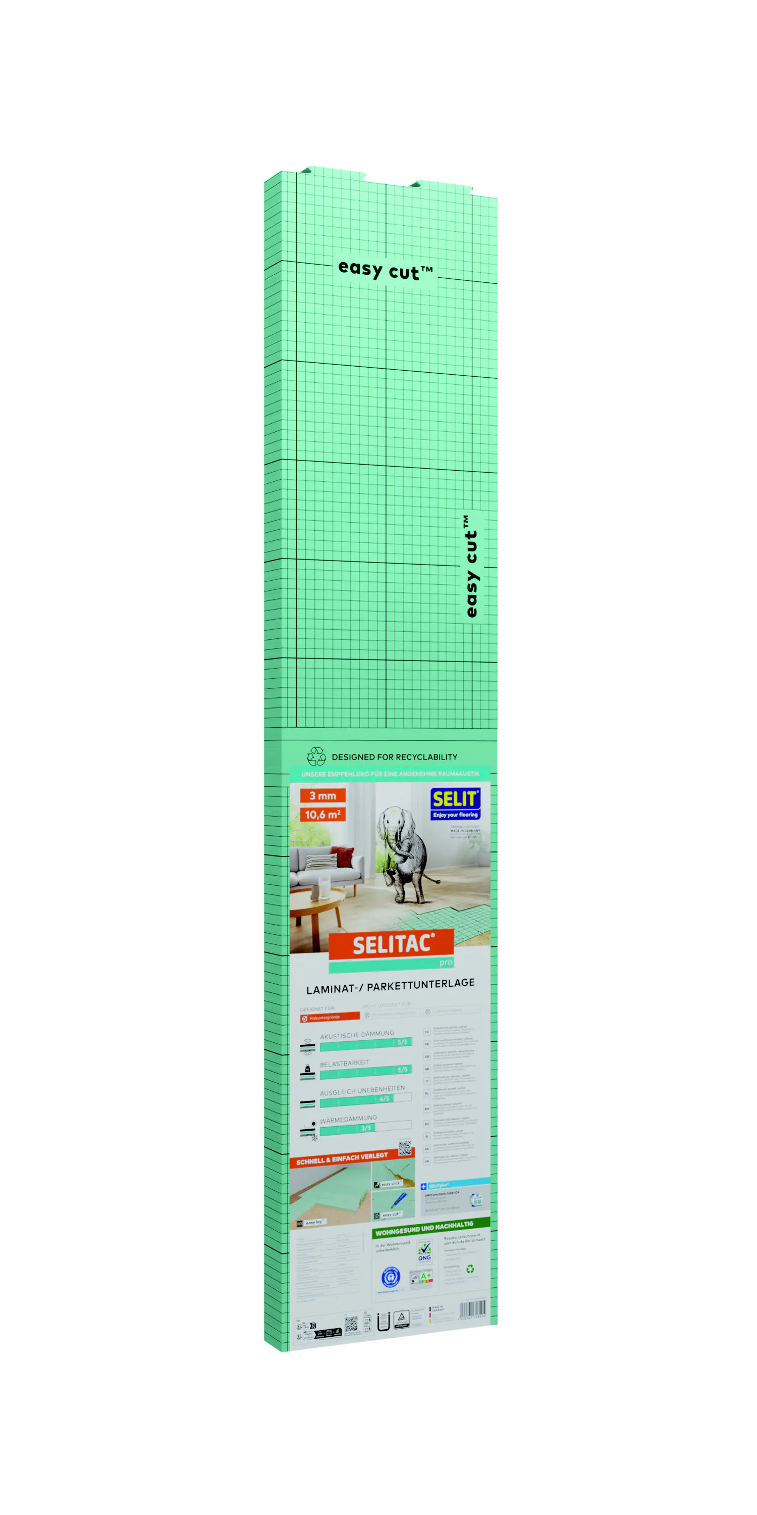 Selitac Trittschalldämung Faltplatte 3 mm 10,63 m²