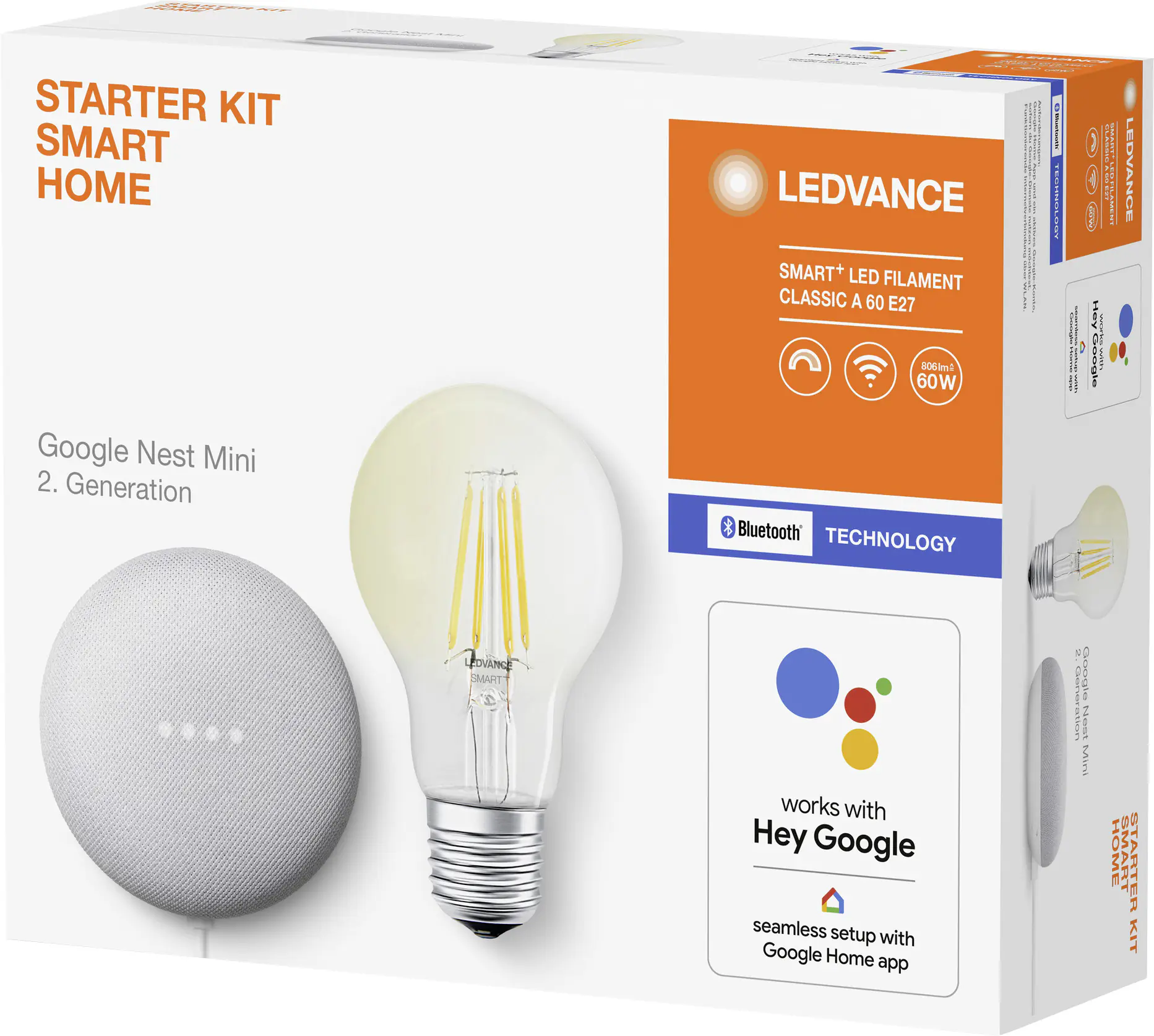 Ledvance Smart+Home Nest Mini Starter Set 2 Generation Google  Lautsprecher