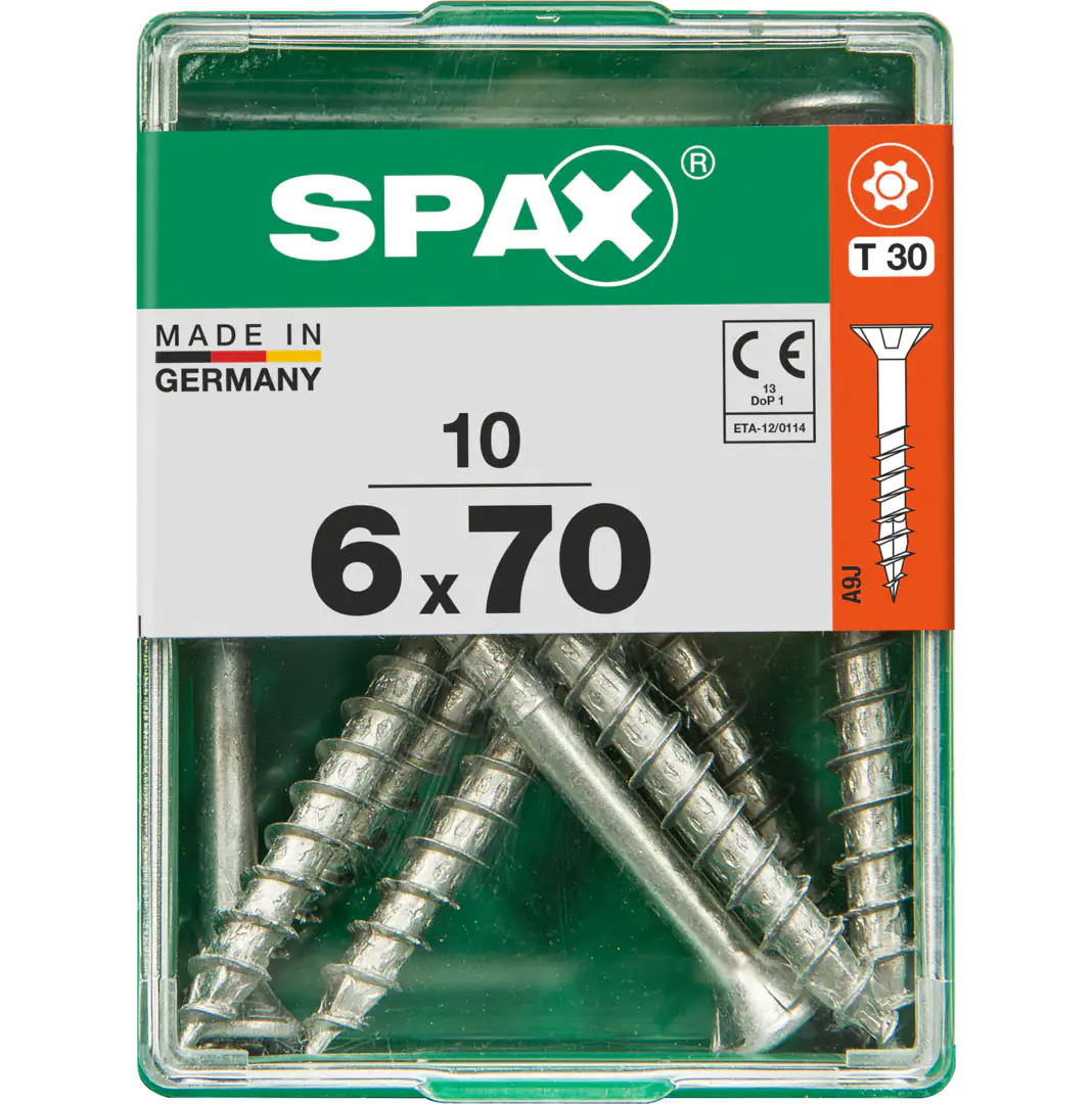 Spax Universalschrauben 6.0 x 70 mm TX 30 - 10 Stk. Spax Universalschrauben 6.0 x 70 mm TX 30 - 10 Stk.