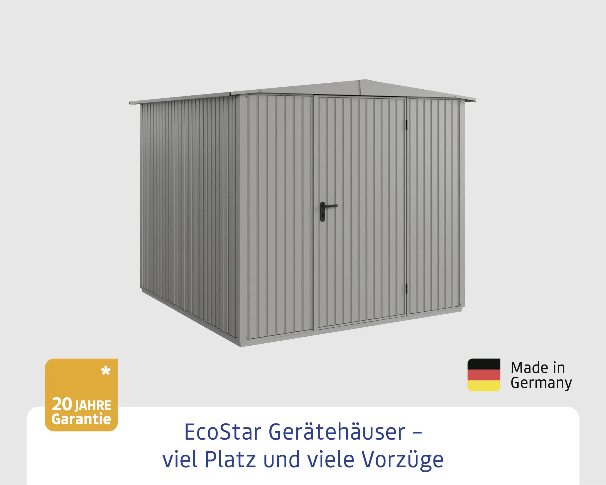 EcoStar Gerätehaus Trend-S Typ 2 258,8 x 247,7 x 216 cm graualuminium