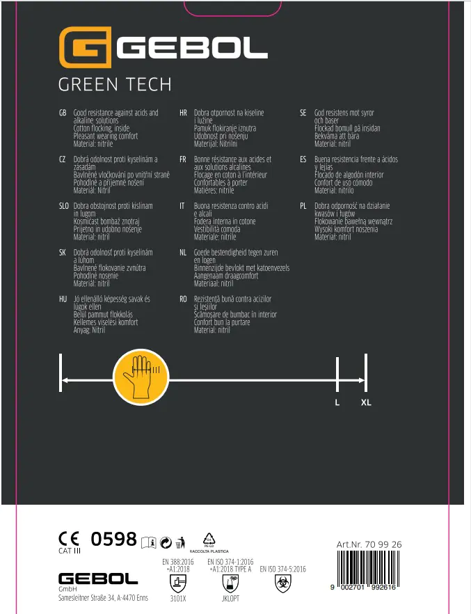 Gebol Handschuh Green Tech   Gebol Handschuh Green Tech