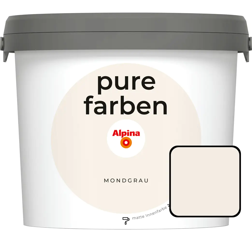 Alpina Pure Farben Wandfarbe mondgrau 2,5 L Alpina Pure Farben Wandfarbe mondgrau 2,5 L