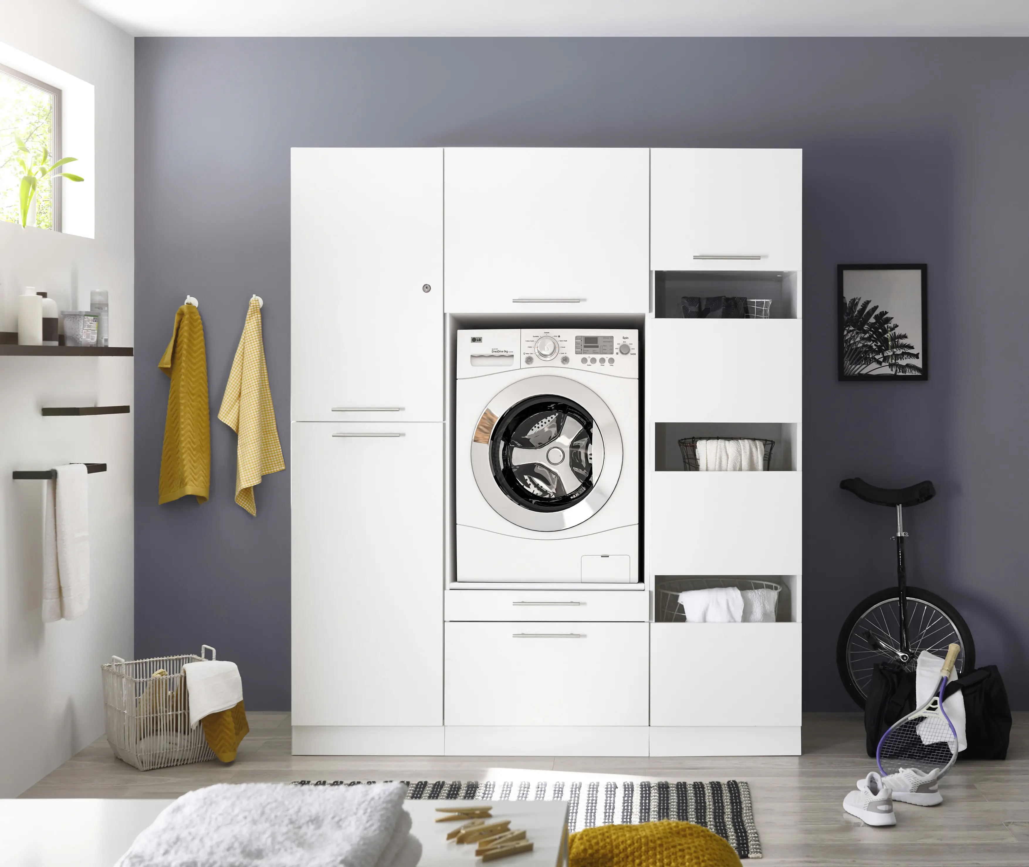 Respekta Waschmaschinenschrank Clara Waschmaschinenumbauschrank HWRSET11