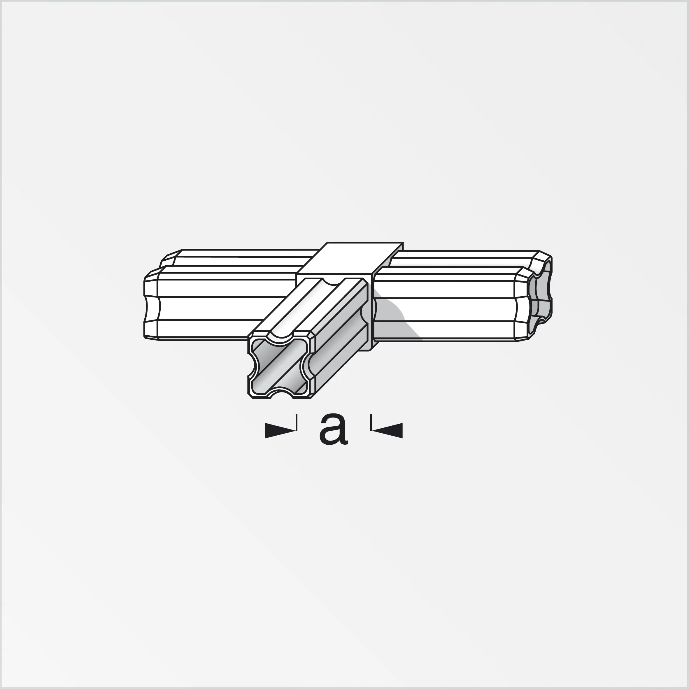 alfer T-Verbinder 90º, 3 Zapfen 23.5 mm 23.5 mm Kunststoff glatt schwarz alfer T-Verbinder 90º, 3 Zapfen 23.5 mm 23.5 mm Kunststoff glatt schwarz