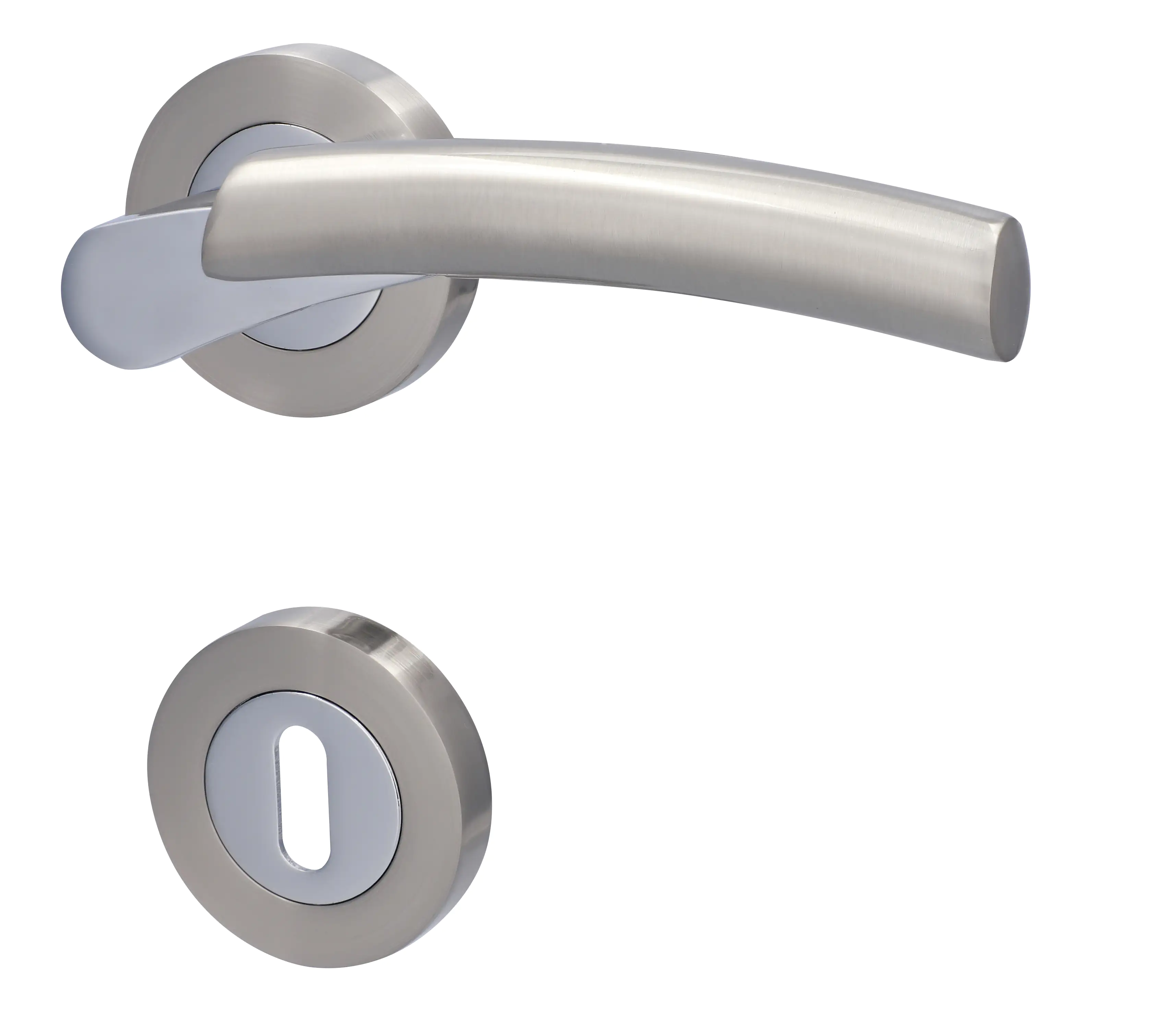 Alpertec Rosettengarnitur Solid 7 Edelstahl silber rund Alpertec Rosettengarnitur Solid 7 Edelstahl silber rund