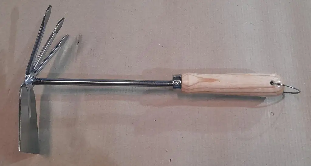 Primaster Handgartenhacke Edelstahl 33 cm mit Holzgriff