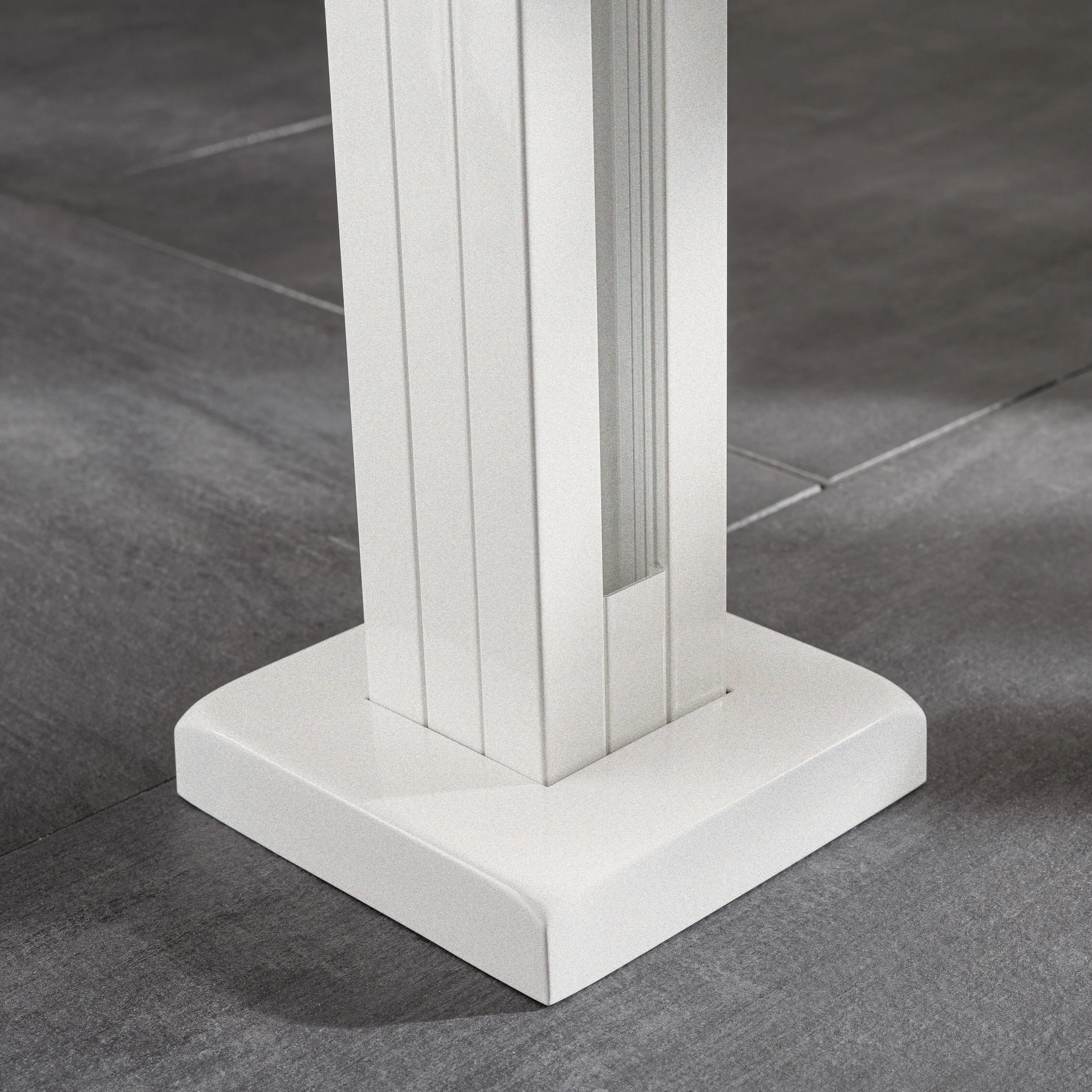 Ambiente Glaszaun Erweiterungsset Klarglas mit Siebdruck 187 x 55,7 cm weiß Ambiente Glaszaun Erweiterungsset Klarglas mit Siebdruck 187 x 55,7 cm weiß