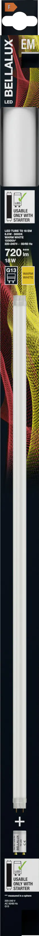 Belallux LED Röhre 60 cm G13 6,6 W warmweiß
