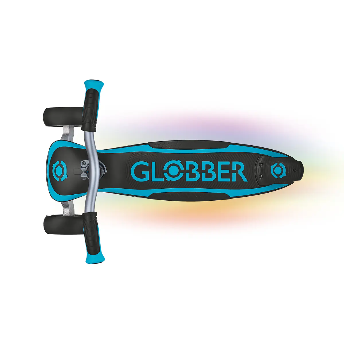 Globber Scooter für Kinder mit Leuchtrollen Ultimum Lights blau