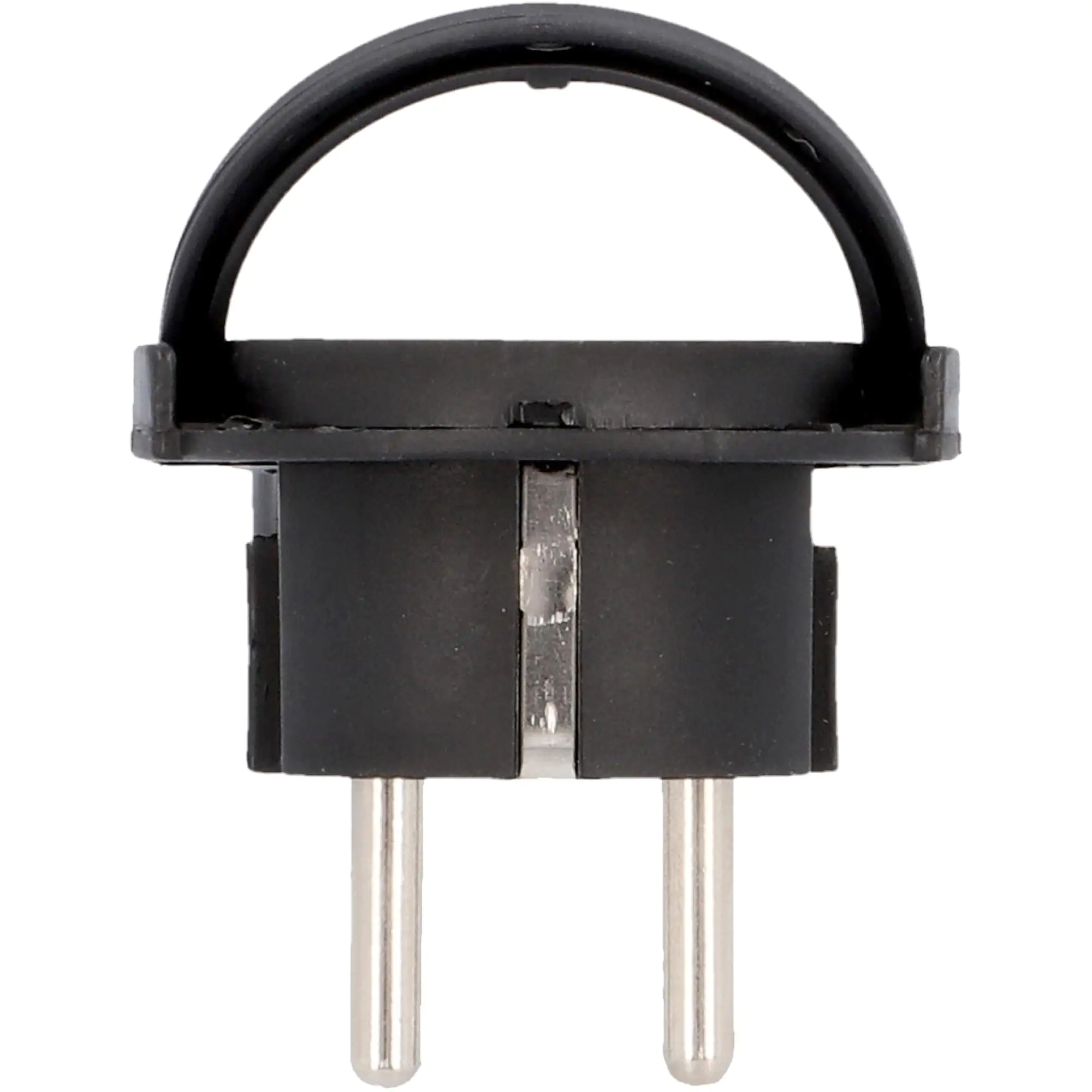 Flachstecker schwarz, Schutzkontaktstecker