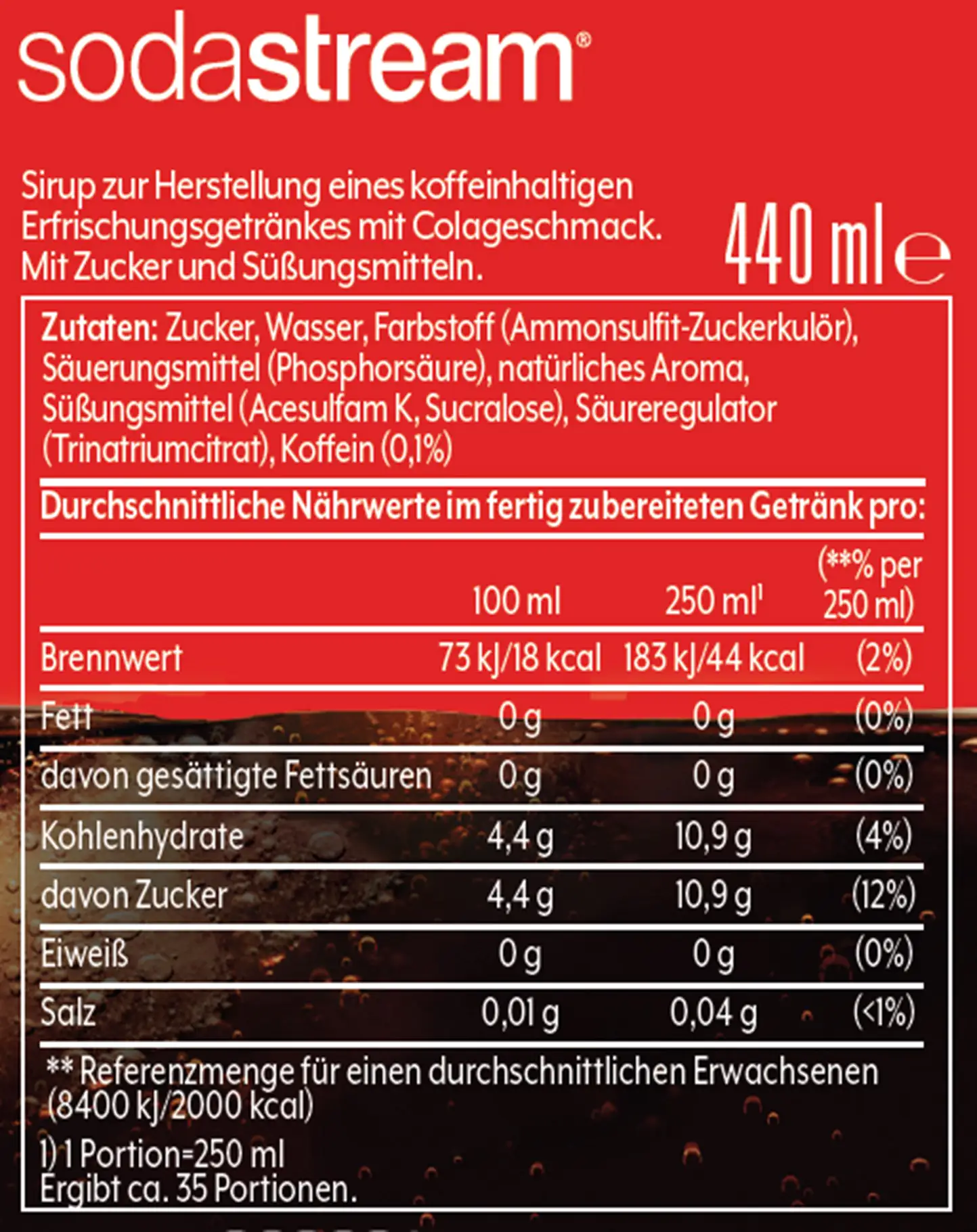 Sodastream Sirup Cola, 440 ml