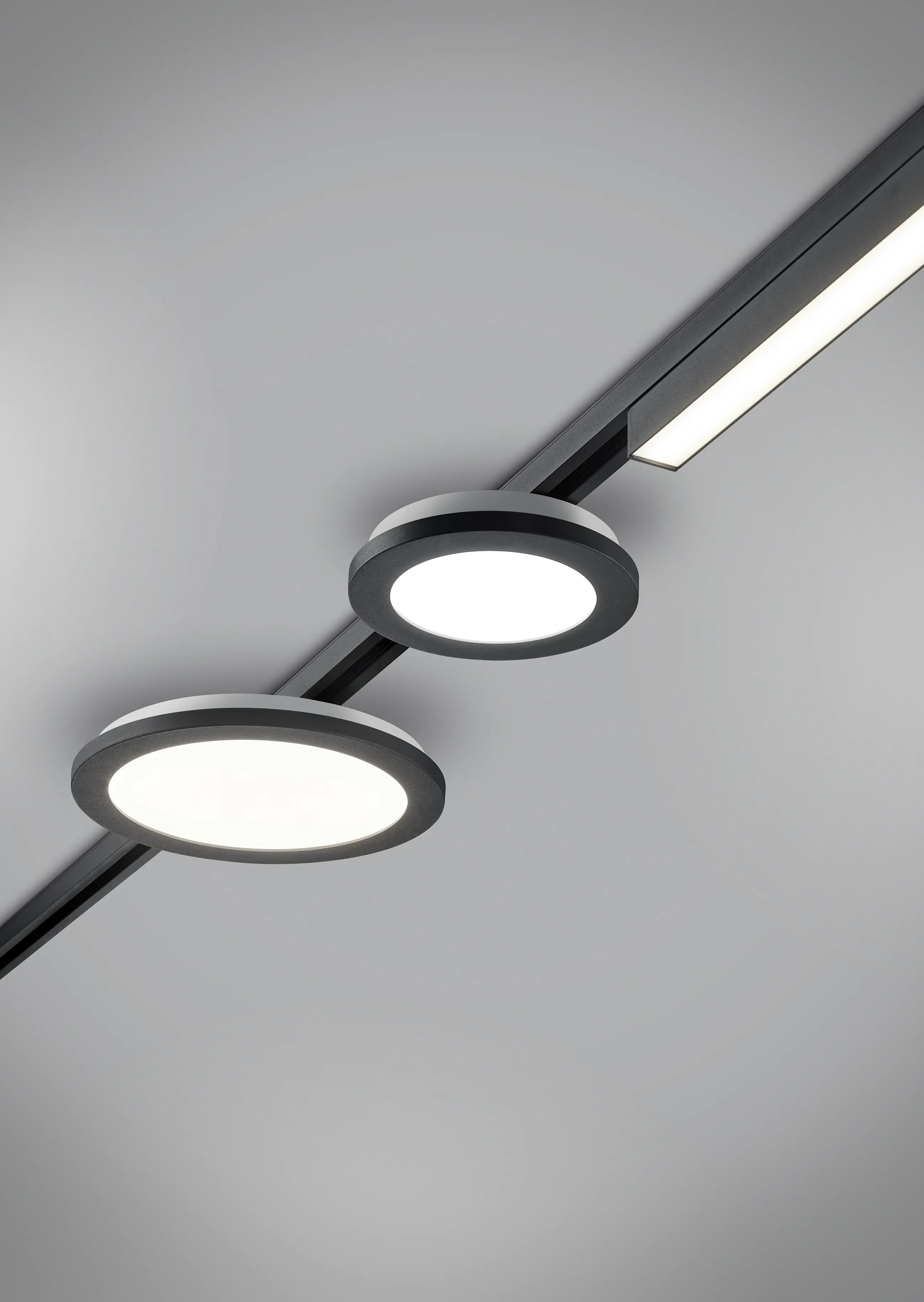 TRIO Leuchten LED Klemmleuchte DUOline schwarz matt, dimmbar