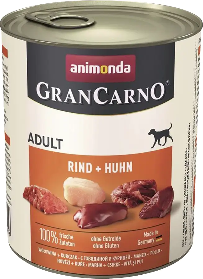 Animonda GranCarno Hundenassfutter Adult Rind + Huhn 800 g
