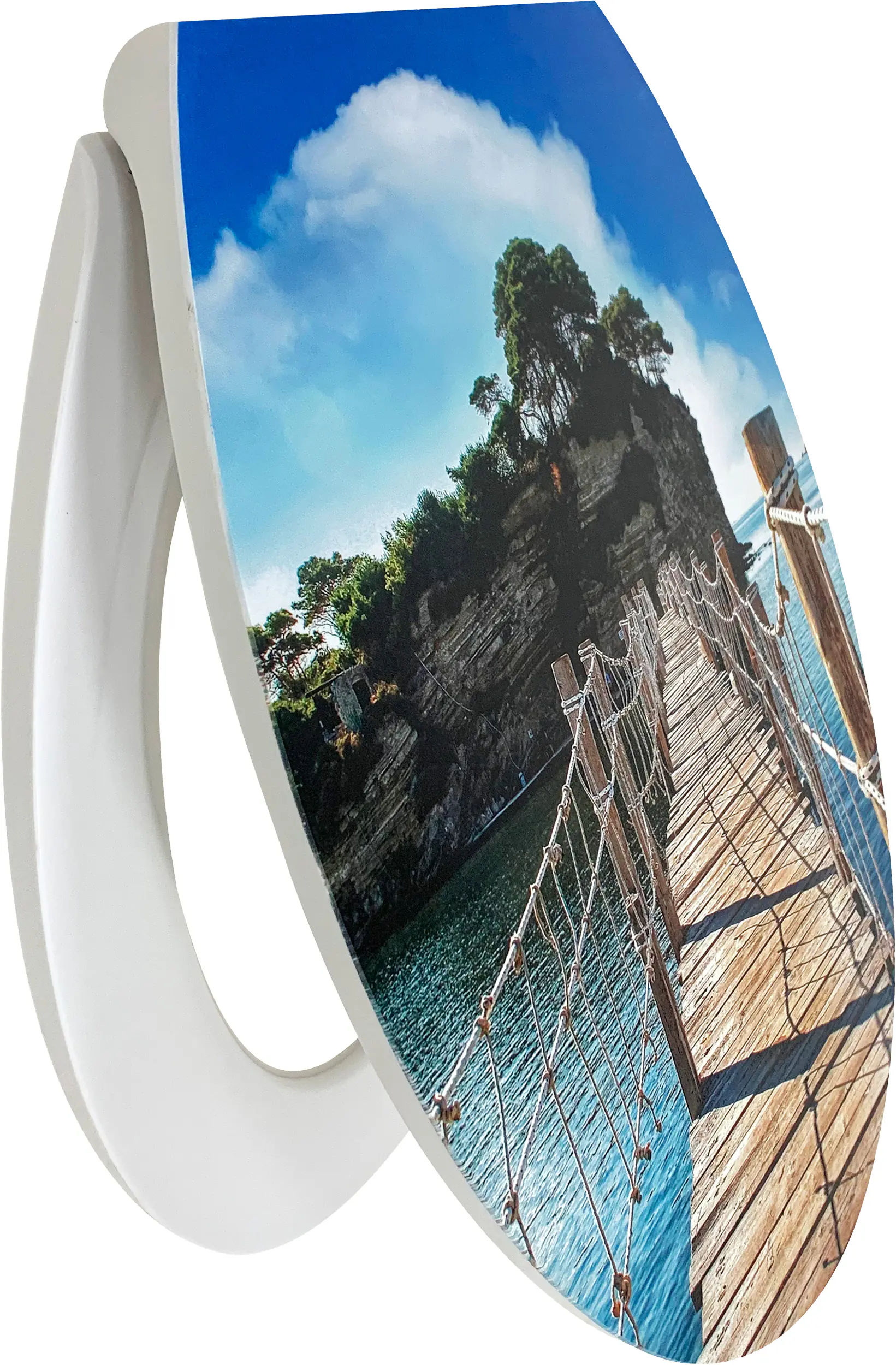 Primaster WC-Sitz mit Absenkautomatik Brücke weiß