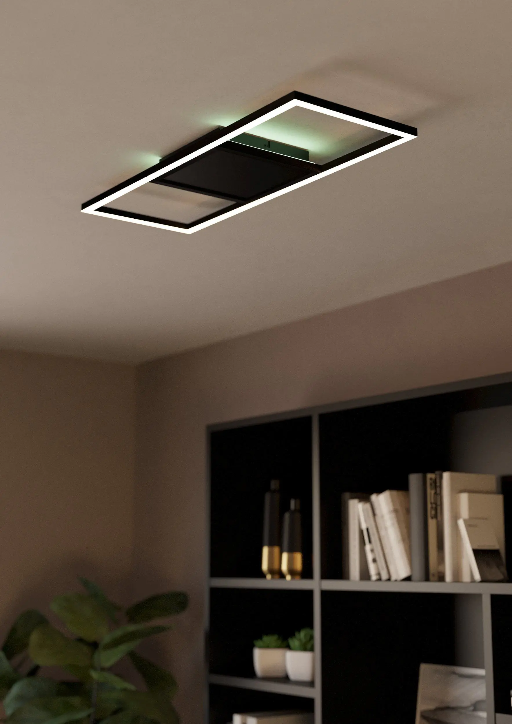 Eglo Connect LED Deckenleuchte Calagrano-Z schwarz 64 x 24 cm Eglo Connect LED Deckenleuchte Calagrano-Z schwarz 64 x 24 cm